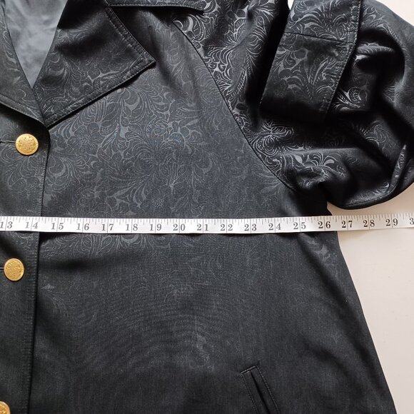 Pizazz Floral Jacquard Pattern Vintage Trent Coat - Picture 11 of 16